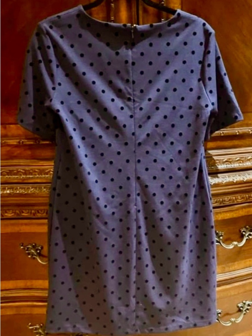 Old Navy Blue Sheath Dress 3/4 Sleeve Crew Neck - Picture 4 of 7